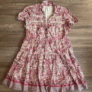 Georgina Floral Tiered Shirt Dress